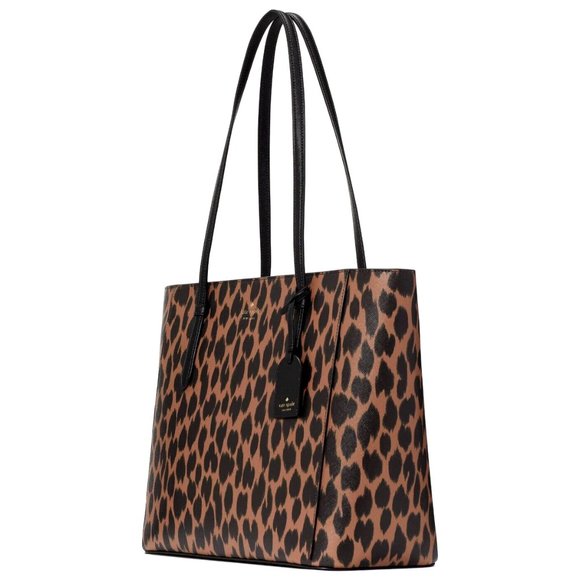 New Kate Spade Schuyler Medium Tote Saffiano Spotted Animal print - Picture 4 of 5